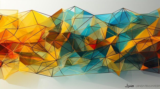 Vector_abstract_banner_with_a_low_poly_plexus