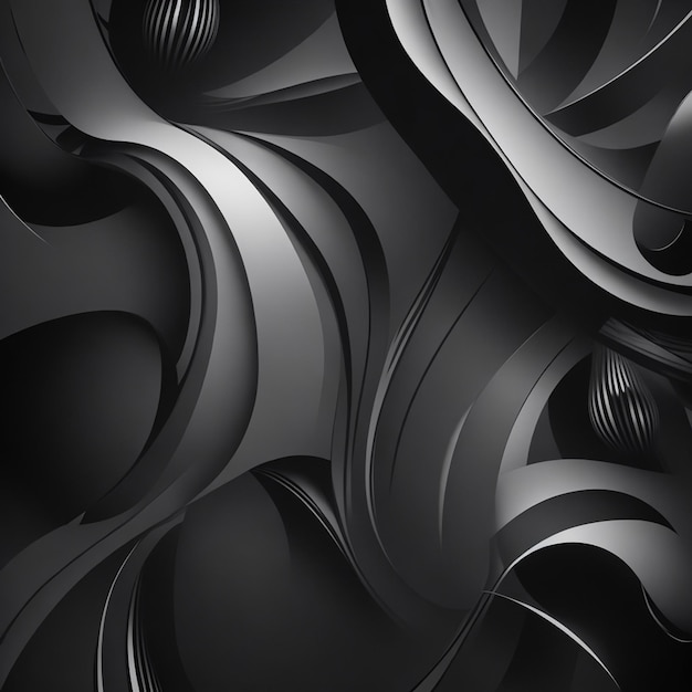 vector abstract black shapes background design