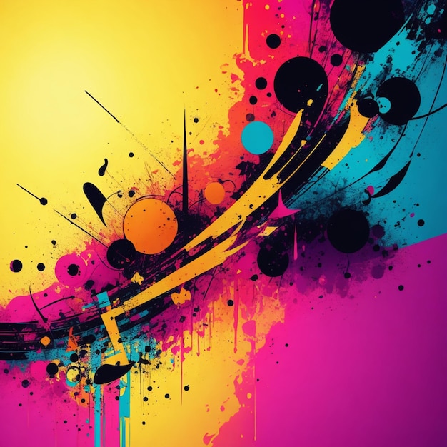 vector abstract colorful grunge style musical background