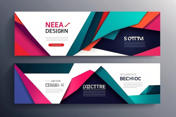Foto vector abstract design banner web sjabloon