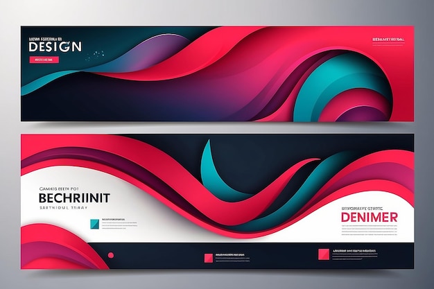 Vector abstract design banner web template