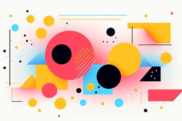 vector abstract geometric memphis style modern banner design