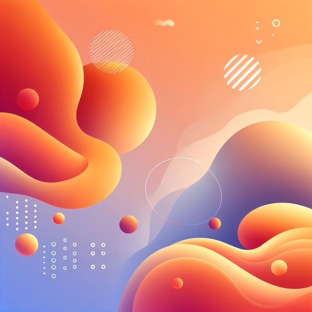 vector abstract gradient background with fluid shapes