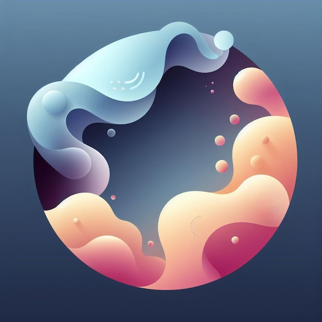 vector abstract gradient background with fluid shapes