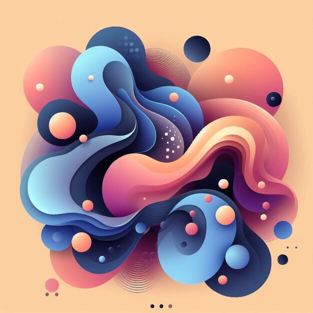 vector abstract gradient background with fluid shapes