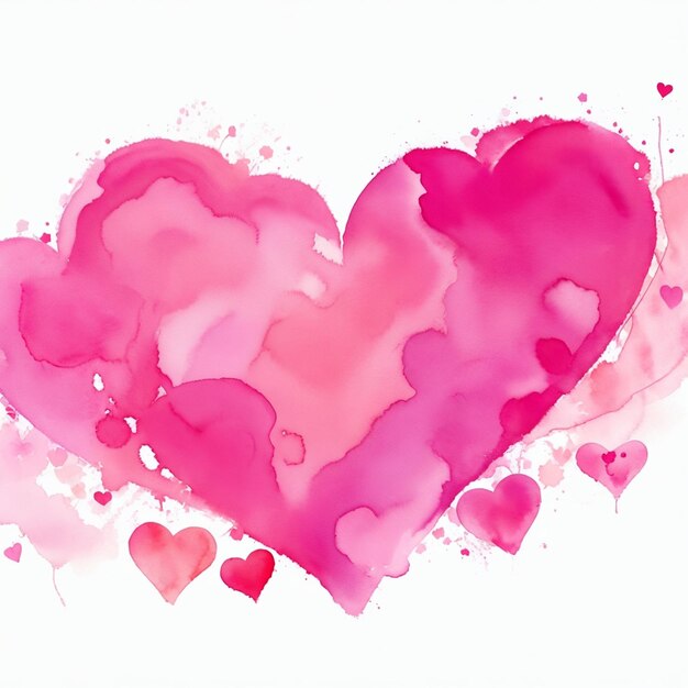 Vector abstract happy valentines day watercolor background