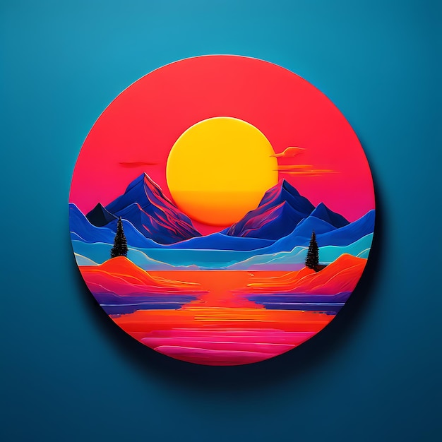vector abstract landscape