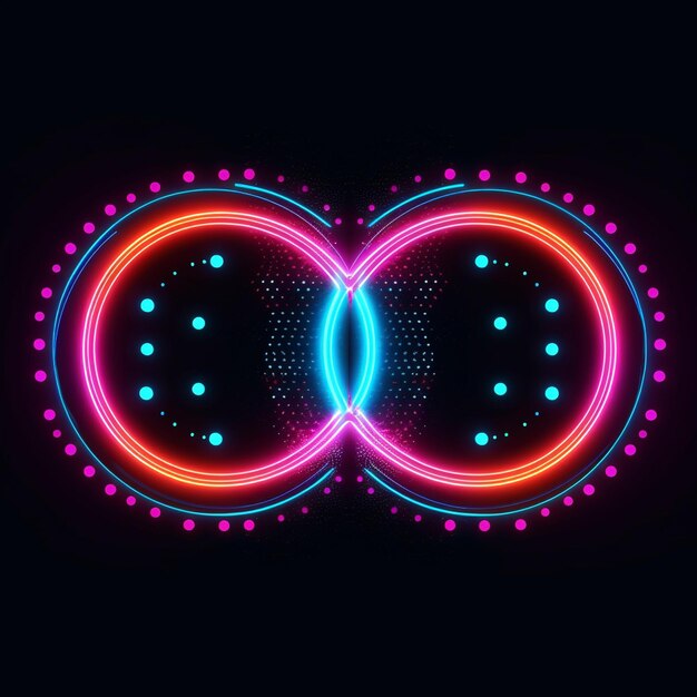 vector abstract neon lights background design