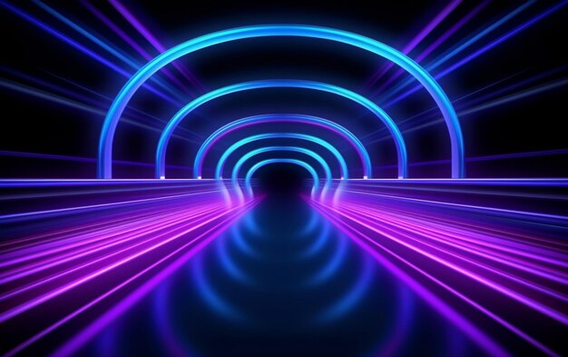 vector abstract neon lights background design