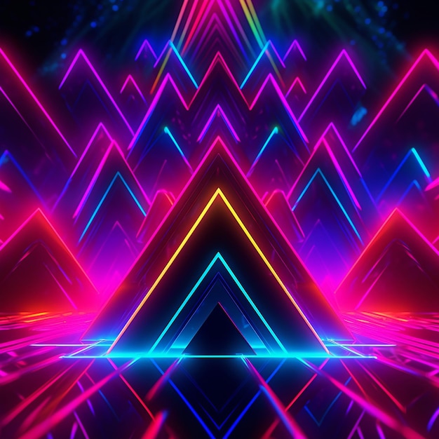 vector abstract neon lights background design