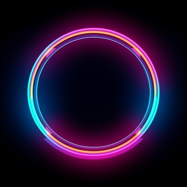 Photo vector abstract neon lights background design