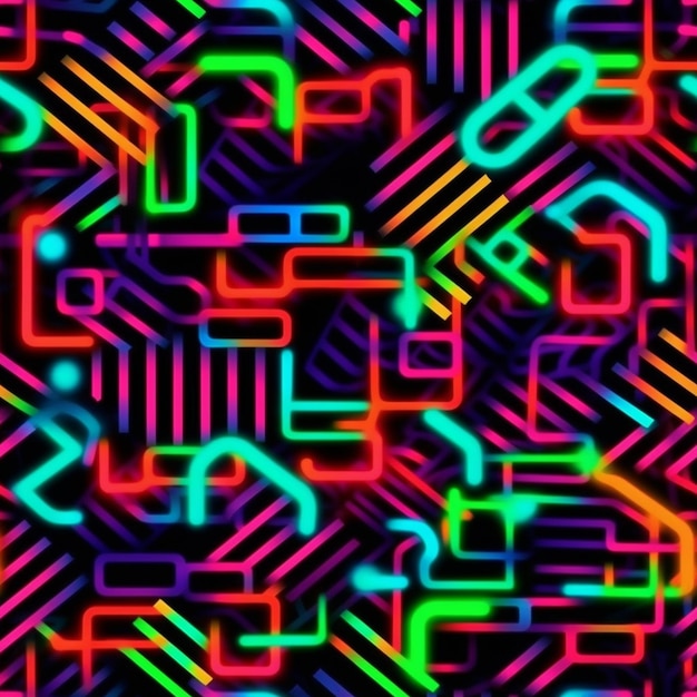 vector abstract neon lights background design