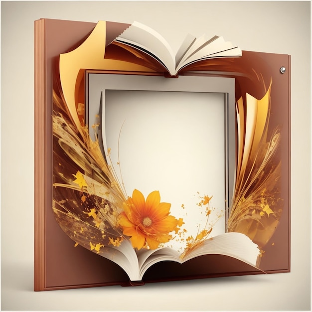 Vector abstract photo frame layout for memory book