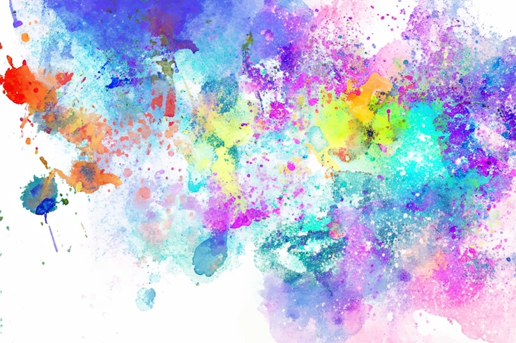 Foto vector abstracte achtergrond met een kleurrijk waterverf splatter ontwerp