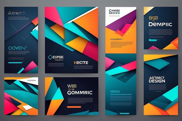 Vector abstracte geometrische ontwerp banner web sjabloon Moderne ontwerp