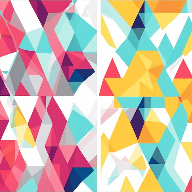 vector abstracte kleine driehoeken patroon banner in twee kleuren ontwerp