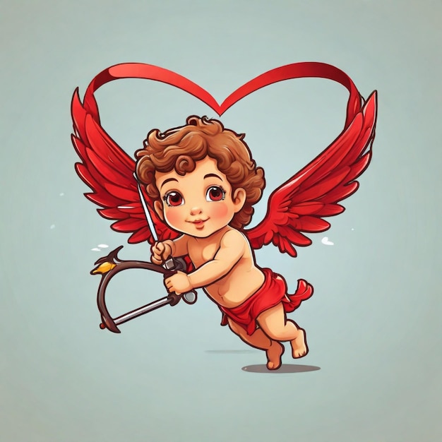 Vector achtergrond van de cartoon Cupido