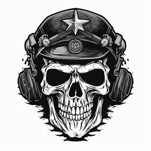 Photo vector army skull