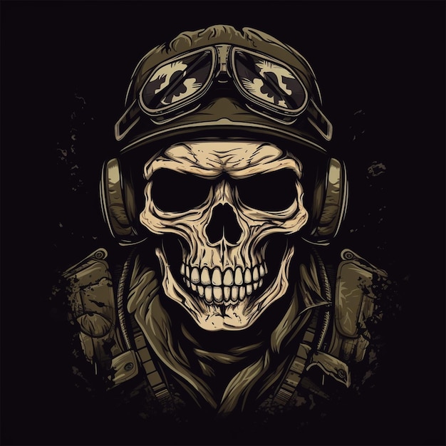 vector army skull