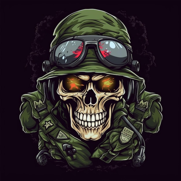 vector army skull