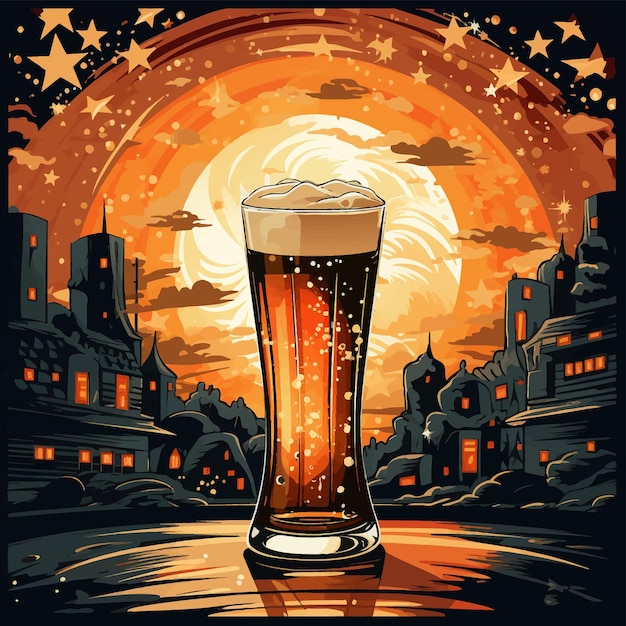 Vector art about drinks beer wine beverage