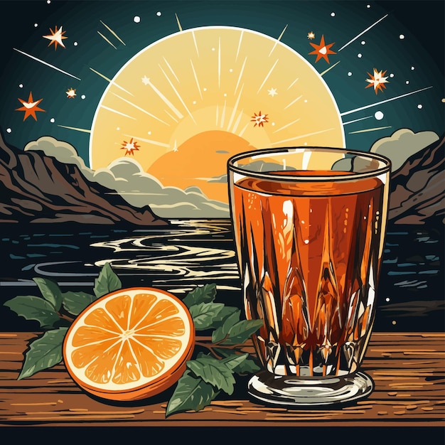 Vector art about drinks beer wine beverage