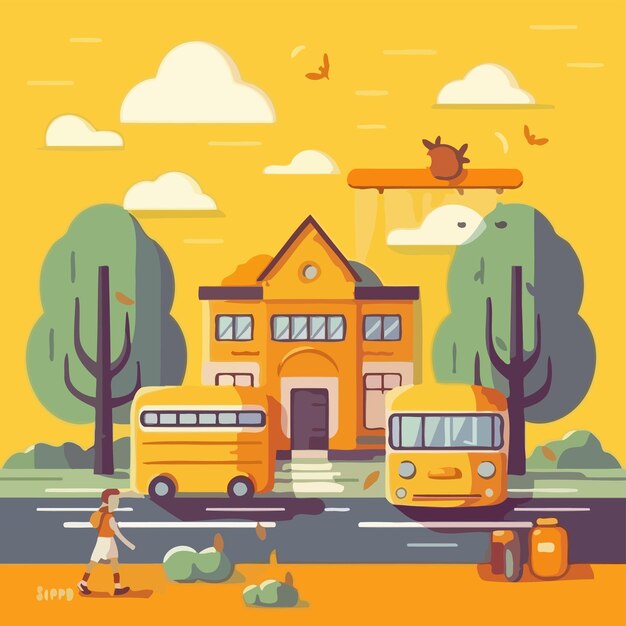 Vector art about education study and school