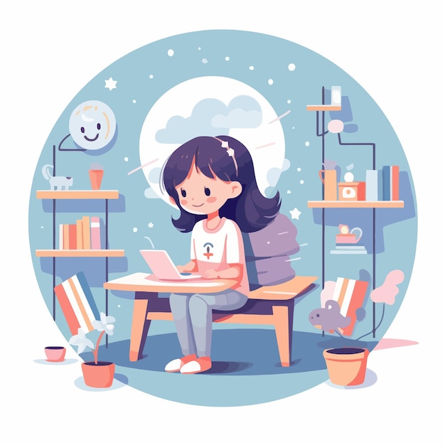 Vector art about education study and school