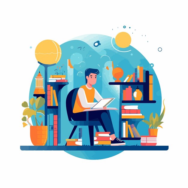 Vector art about education study and school