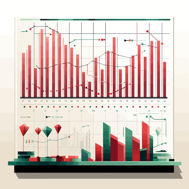 Vector art about financial stock market