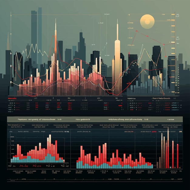 Vector art about financial stock market