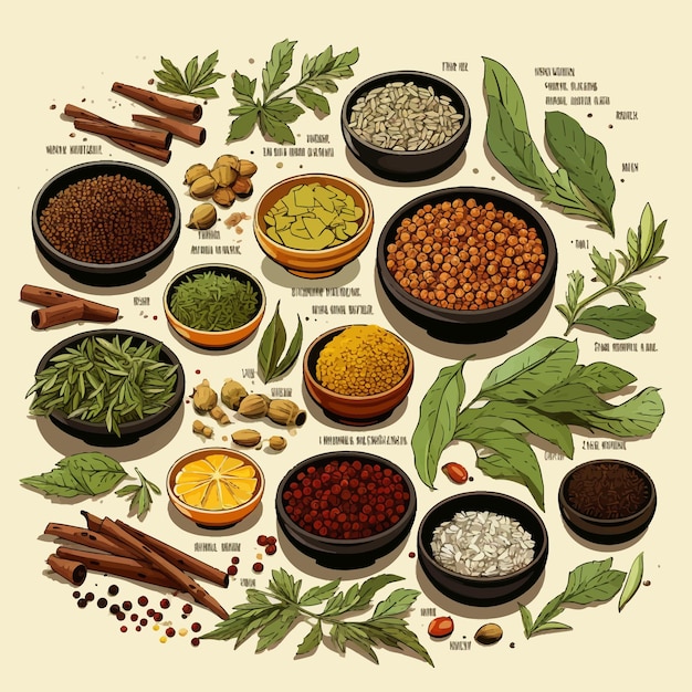 Photo vector art about foods tools and materials