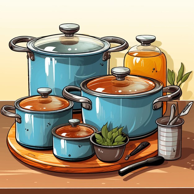 Vector art about foods tools and materials