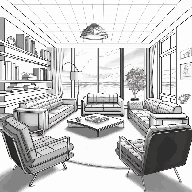 1800 Interior Design Sketch Illustrations RoyaltyFree Vector Graphics   Clip Art  iStock