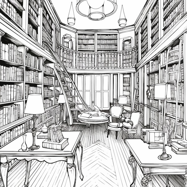 A sketch of the library Remind me of how to create space | Create space,  Male sketch, Male