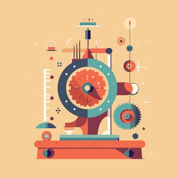 Vector art about machine technology