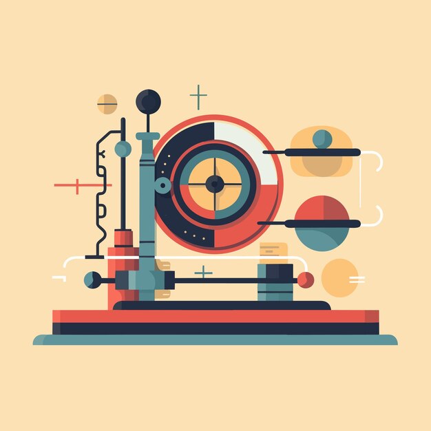 Vector art about machine technology