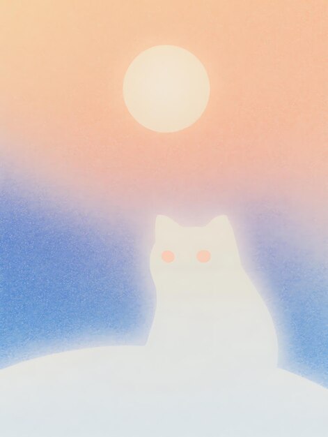 Photo vector art celestial kitty a dreamy feline portrait amidst