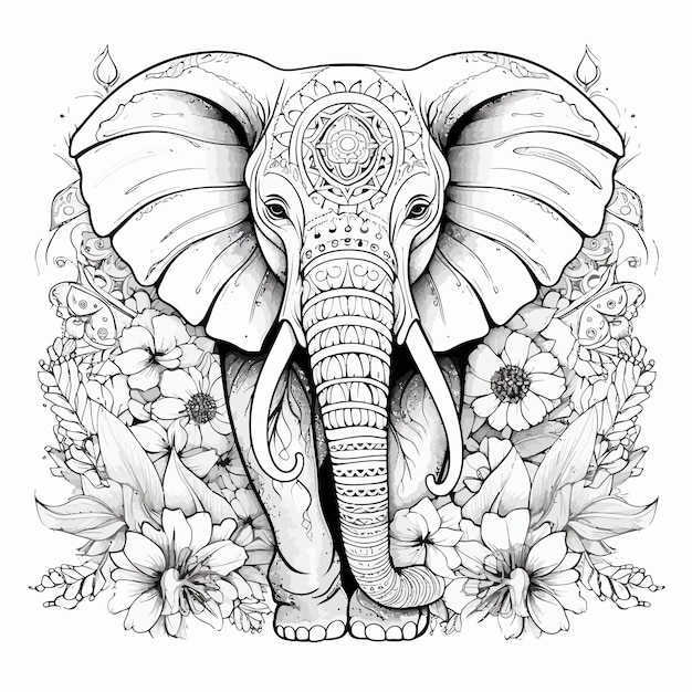 Vector art coloring book coloring page for kids