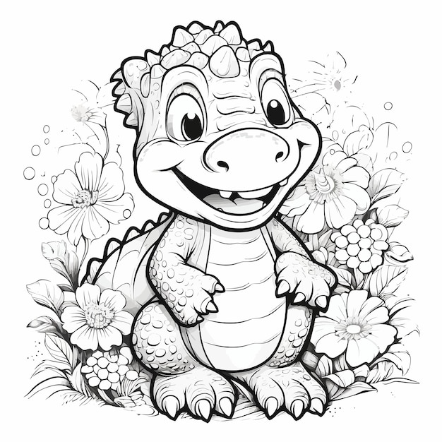 Vector art coloring book coloring page for kids