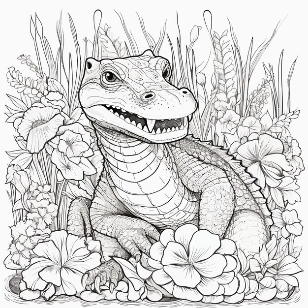 Vector art coloring book coloring page for kids