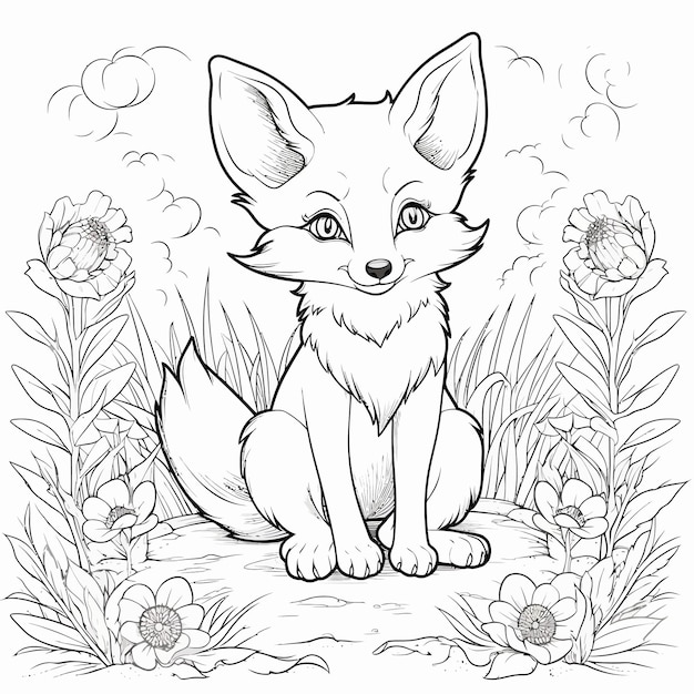 Vector art coloring book coloring page for kids