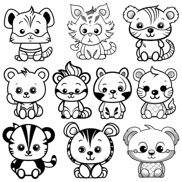 Photo vector art coloring book coloring page for kids