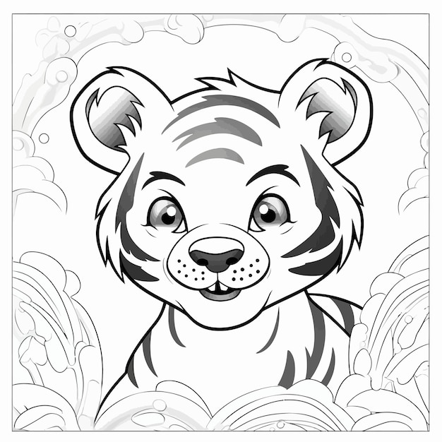 Vector art coloring book coloring page for kids