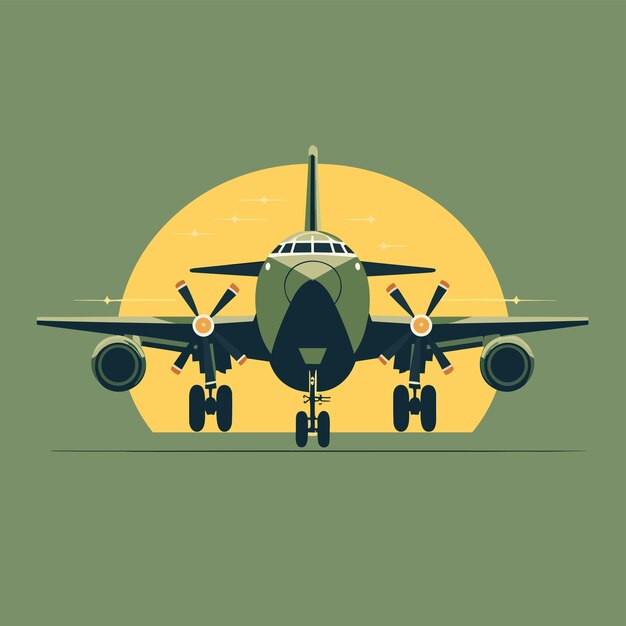 Vector art illustration of airplanes high resolution colorful easy combined