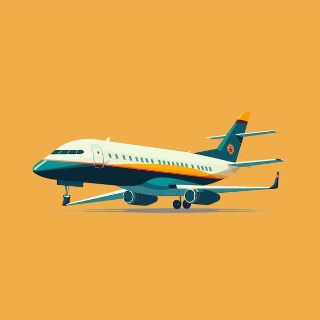 Vector art illustration of airplanes high resolution colorful easy combined