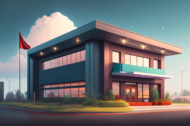 vector art illustration of hospital