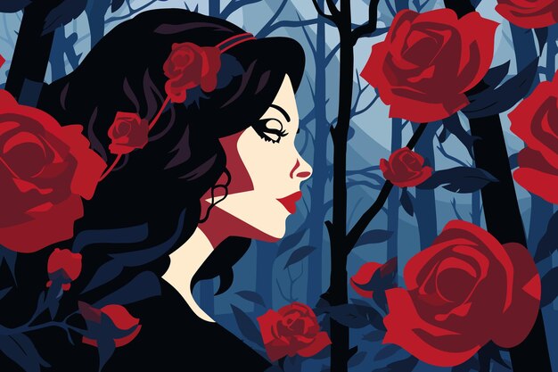 Vector art illustration of Rose