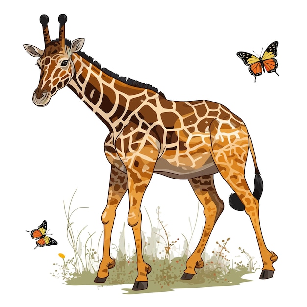 Photo vector art illustration of wild animals colorful high resolution