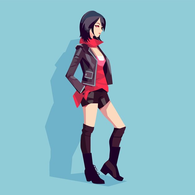 Vector art of Manga comic characters high resolution